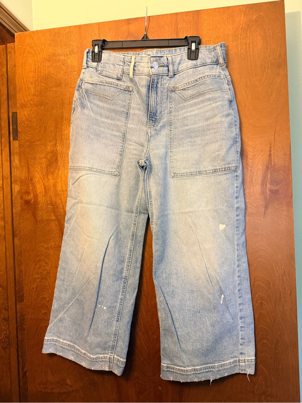 Pilcro Wide-Leg Light Blue Cropped Women's Jeans